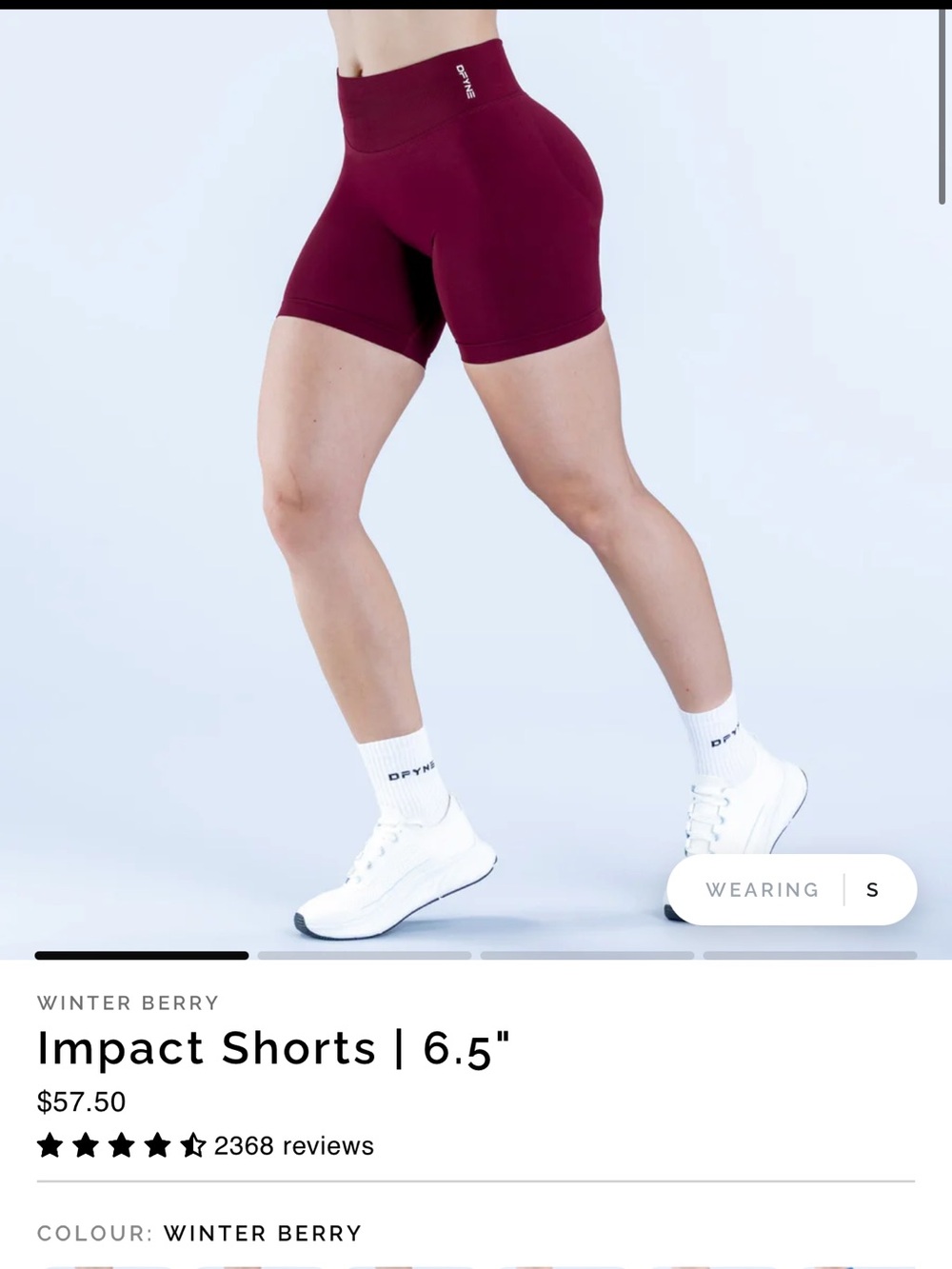 Dfyne winterberry shorts